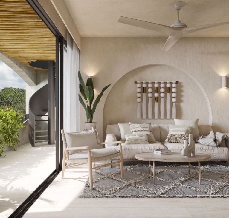 Modern beachfront propertys for sale Tulum with pool